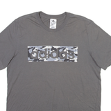 ADIDAS Digital Camo Mens T-Shirt Grey Crew Neck M