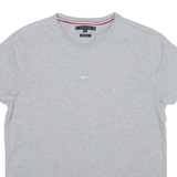 TOMMY HILFIGER Womens T-Shirt Grey Crew Neck M