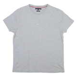 TOMMY HILFIGER Womens T-Shirt Grey Crew Neck M
