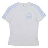 ADIDAS ORIGINALS Womens T-Shirt Grey Crew Neck XS
