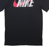 NIKE Mens T-Shirt Black Crew Neck S