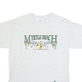 CANNON Myrtle Beach S.Carolina Womens T-Shirt Grey 90s USA L