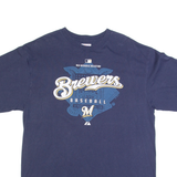MLB Brewers Mens T-Shirt Blue USA L