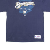 MLB Brewers Mens T-Shirt Blue USA L