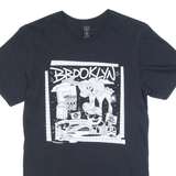 GILDAN Brookyln Mens T-Shirt Black USA XS