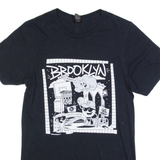 GILDAN Brooklyn Mens T-Shirt Black USA XS