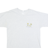 GILDAN Womens T-Shirt Grey 90s L