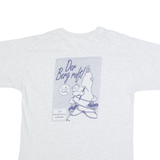 GILDAN Womens T-Shirt Grey 90s L