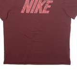NIKE Mens T-Shirt Maroon XL