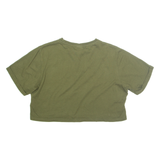 ELLESSE Cropped Womens T-Shirt Green UK 10