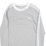 ADIDAS Womens T-Shirt Grey Long Sleeve UK 10