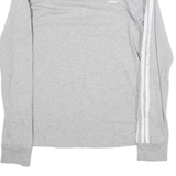 ADIDAS Womens T-Shirt Grey Long Sleeve UK 10
