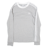 ADIDAS Womens T-Shirt Grey Long Sleeve UK 10