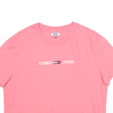 TOMMY JEANS Cropped Mens T-Shirt Pink L