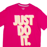 NIKE Standard Fit Womens T-Shirt Pink M