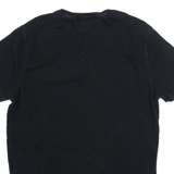 HILFIGER DENIM Mens T-Shirt Black V-Neck M