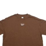 REEBOK Cropped Womens T-Shirt Brown L