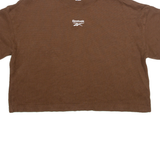 REEBOK Cropped Womens T-Shirt Brown L