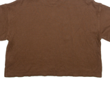 REEBOK Cropped Womens T-Shirt Brown L