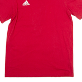 ADIDAS Mens T-Shirt Red V-Neck M