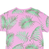BENCH Tropical Mens T-Shirt Pink Crew Neck S
