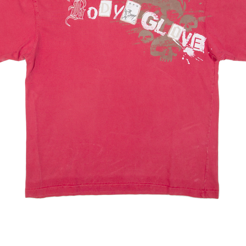 BODY GLOVE Mens T-Shirt Red Crew Neck L