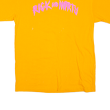 PULL & BEAR Rick And Morty Mens T-Shirt Orange Crew Neck S