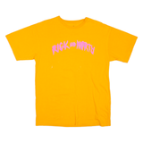 PULL & BEAR Rick And Morty Mens T-Shirt Orange Crew Neck S