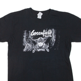 GILDAN Greenfield Festival Mens Band T-Shirt Black Crew Neck M