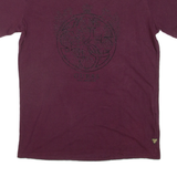 GUESS Slim Fit Womens T-Shirt Maroon Crew Neck M