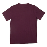 GUESS Slim Fit Womens T-Shirt Maroon Crew Neck M