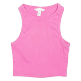 H&M Cropped Womens Vest Pink Sleeveless XS