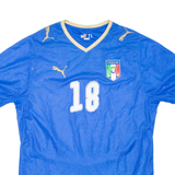 PUMA Italy Mens Football Shirt Jersey Blue USA V-Neck M