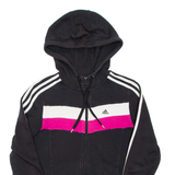 ADIDAS Womens Black Hoodie Full Zip XS