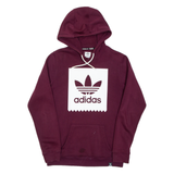 ADIDAS Mens Maroon Hoodie S