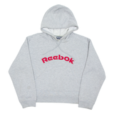 REEBOK Cropped Womens Grey Hoodie UK 12