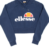 ELLESSE Cropped Womens Blue Hoodie UK 14