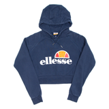 ELLESSE Cropped Womens Blue Hoodie UK 14