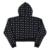 FILA Cropped Womens Black Hoodie M