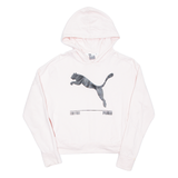 PUMA Cropped Womens Pink Hoodie S