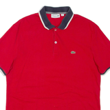LACOSTE Mens Polo Shirt Red XS