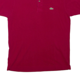 LACOSTE Mens Polo Shirt Maroon M