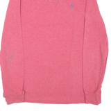 POLO RALPH LAUREN Custom Slim Fit Mens Polo Shirt Pink Long Sleeve L