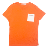 CALVIN KLEIN JEANS Mens T-Shirt Orange XL