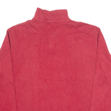 POLO RALPH LAUREN Mens Jumper Red 1/4 Zip Tight Knit L