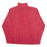 POLO RALPH LAUREN Mens Jumper Red 1/4 Zip Tight Knit L
