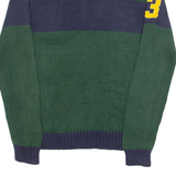 POLO RALPH LAUREN Boys Jumper Green 1/4 Zip Tight Knit XL