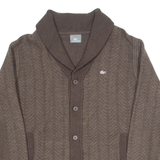 POLO RALPH LAUREN Mens Jumper Brown Roll Neck Tight Knit L