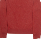 LACOSTE Mens Jumper Orange Collared Tight Knit XS