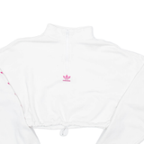 ADIDAS Cropped Womens Sweatshirt White UK 4